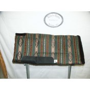 Green Aztec Built Up Cut Back Saddle Pad